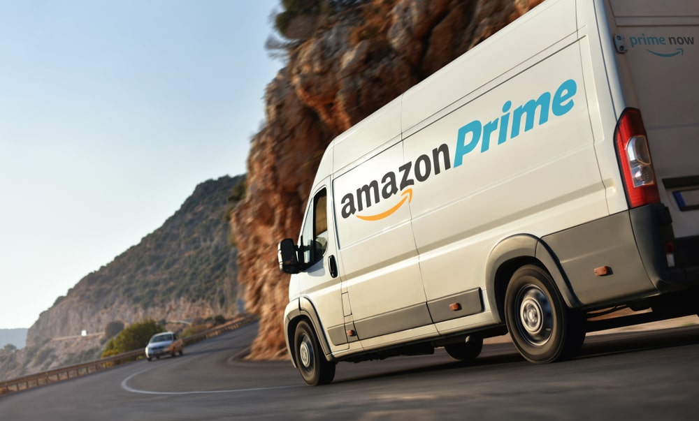 Amazon prime shipping truck